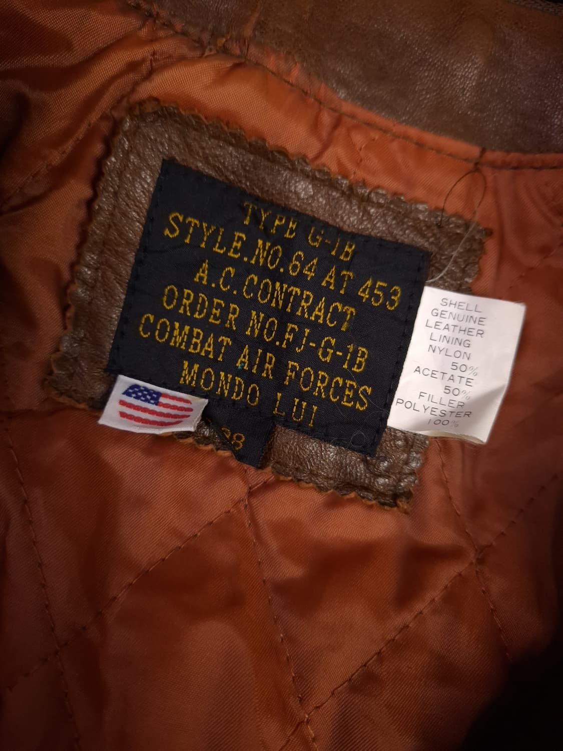 특A 90's 국내산 리얼레더 항공자켓 상품이미지3