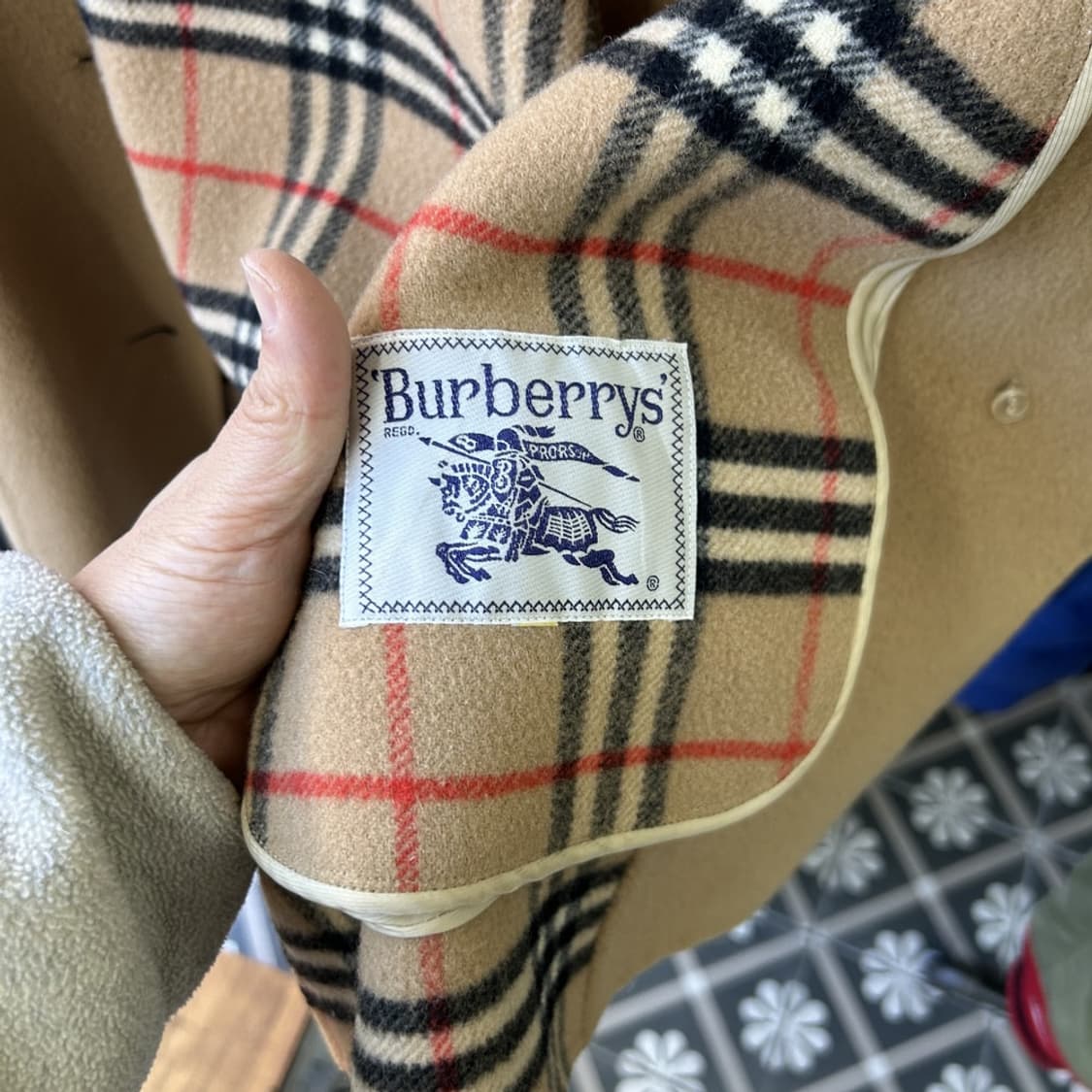 15917 - 버버리 베이지 울 코트 (울 100%) 상품이미지6