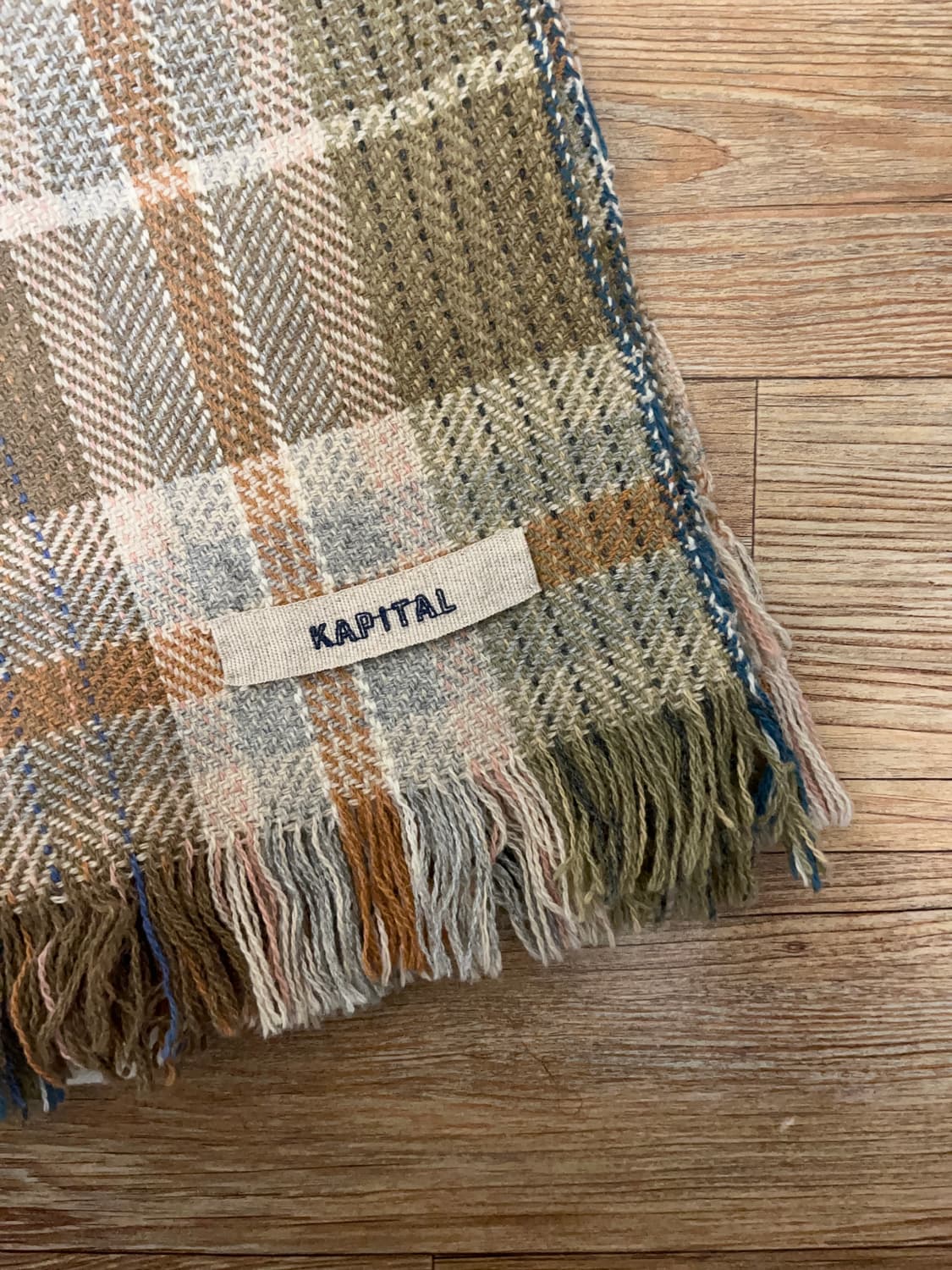 캐피탈 KAPITAL 체크 머플러 블랭킷 상품이미지1