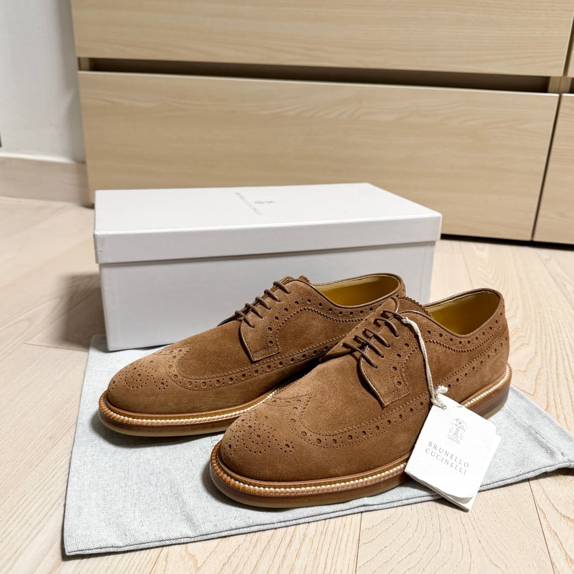 브루넬로 쿠치넬리 / 신상 스웨이드 더비 슈즈 / 42 (새상품) 상품이미지1
