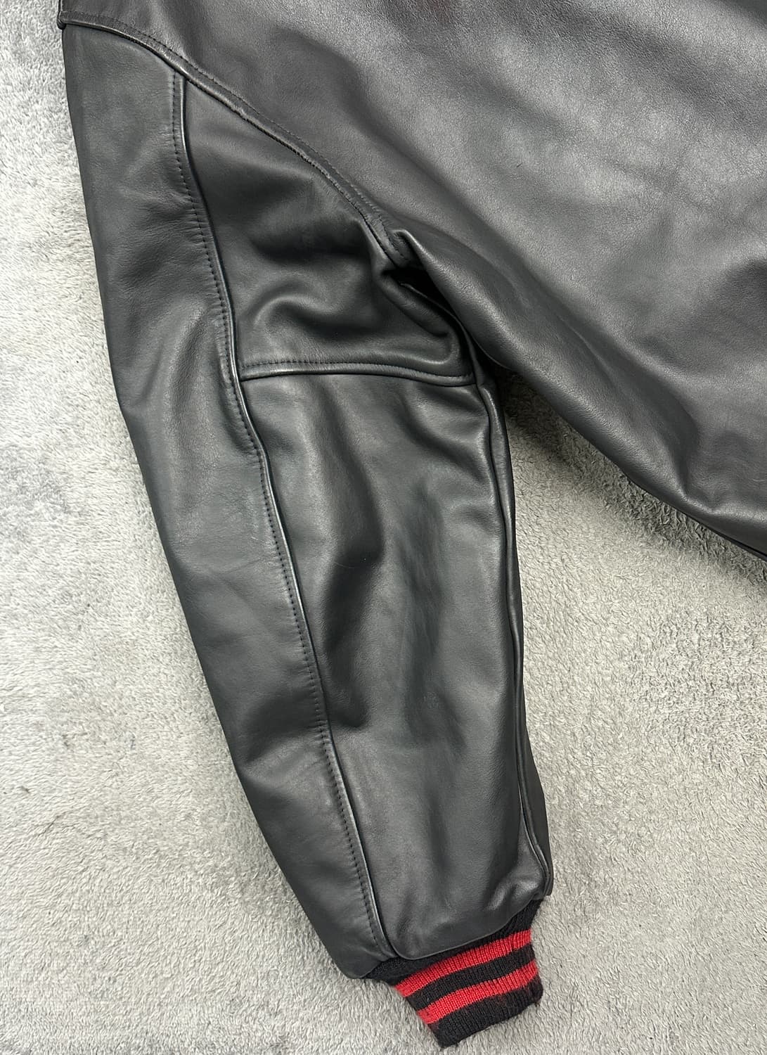 80s D.A.R.E Cowhide 봄버 자켓 XL 상품이미지7