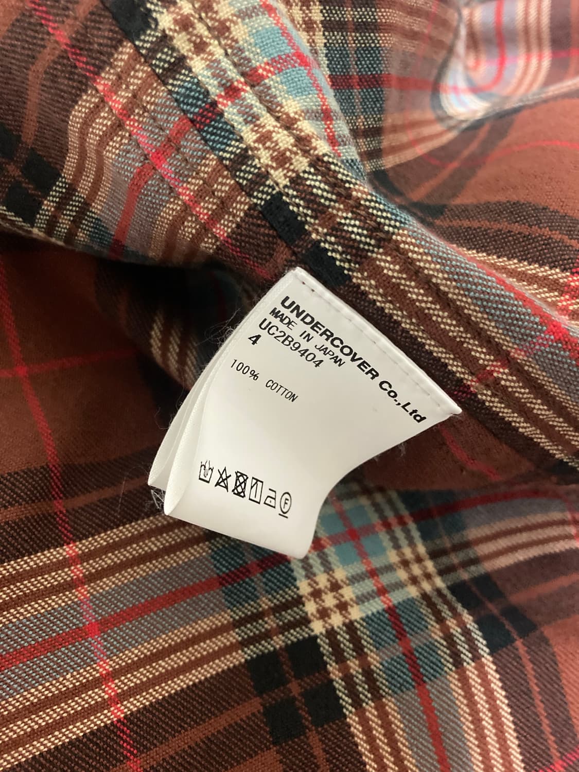 언더커버 체크 셔츠 상품이미지2