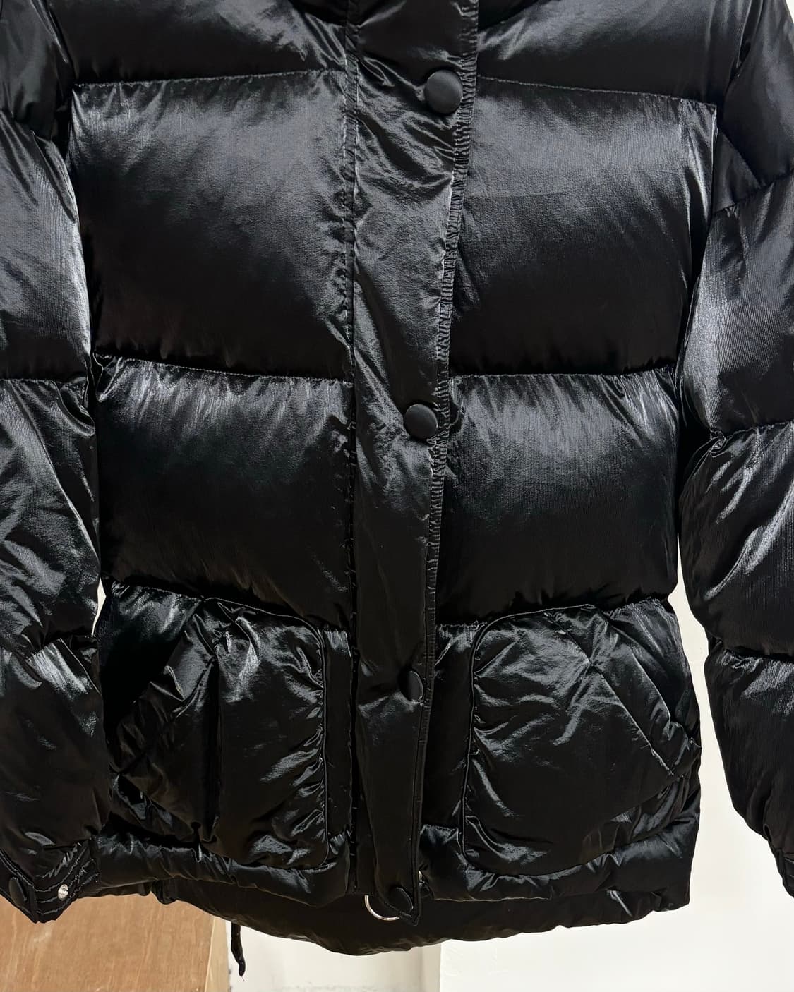 이엔키 이엔키 블랙 나일론 푸퍼 다운 패디드 자켓 상품이미지5