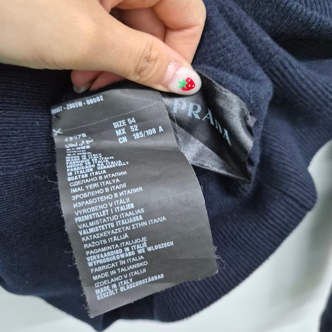 프라다 네이비 니트 여성 S 상품이미지3