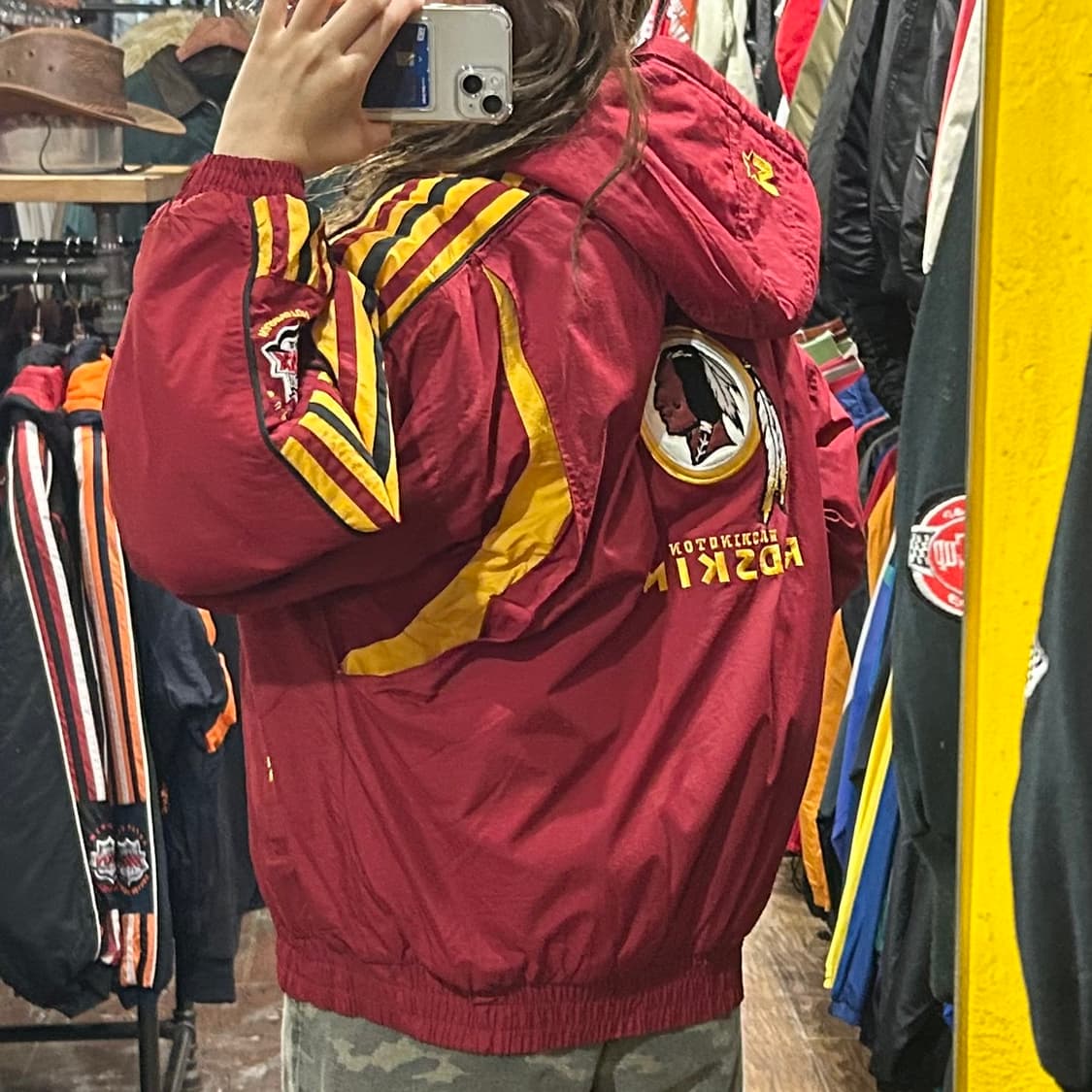 [HI] 스타터XNFL REDSKINS 후드 점퍼 버건디 상품이미지5