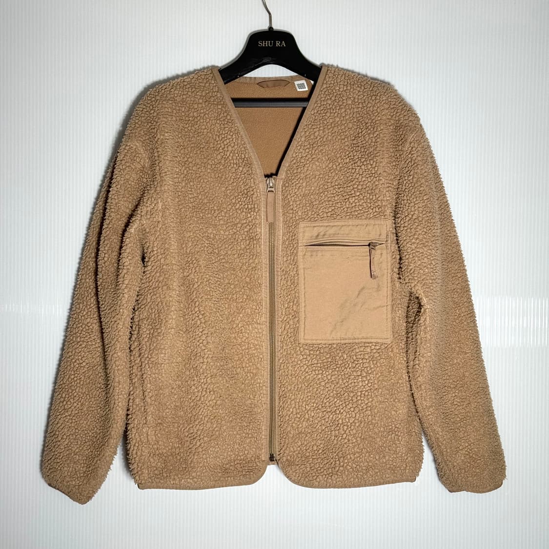 유니클로 U 르메르 후리스 양털 뽀글이 자켓 카멜 상품이미지2