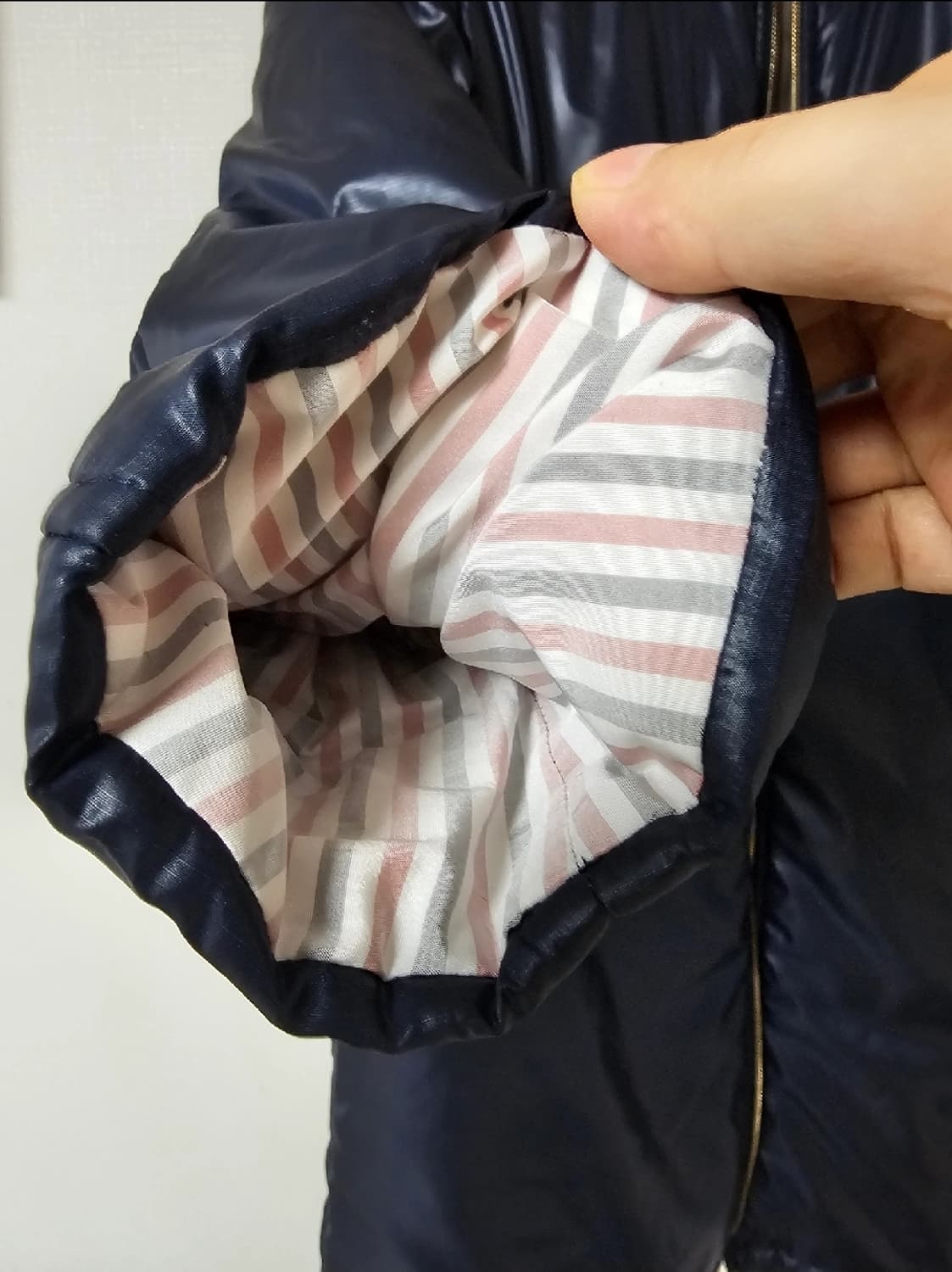 톰브라운 사선완장 봄버 다운 롱패딩(0/공용/백화점정품) 상품이미지7