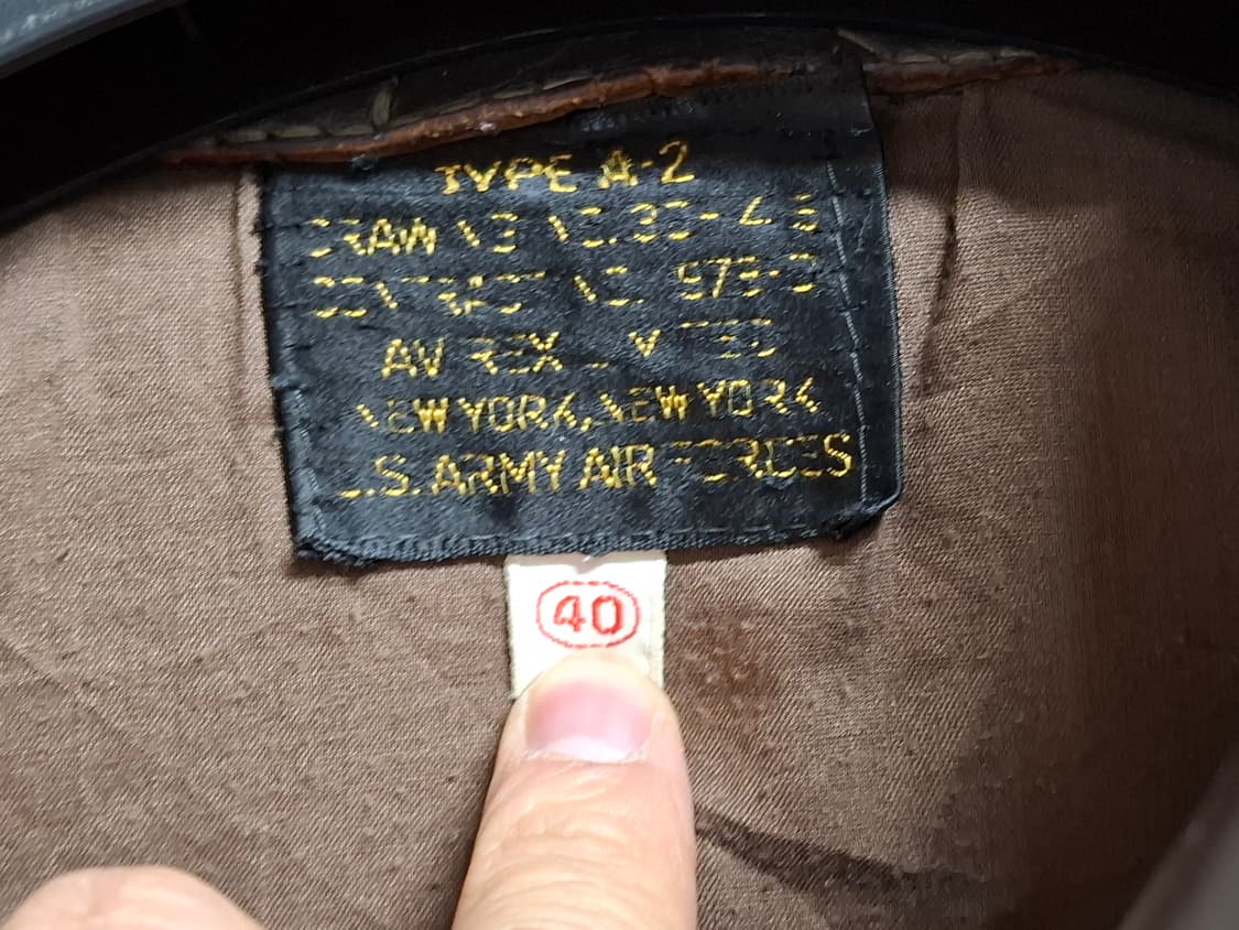 아비렉스 A2 홀스하이드 플라이트 자켓 (40) 상품이미지3