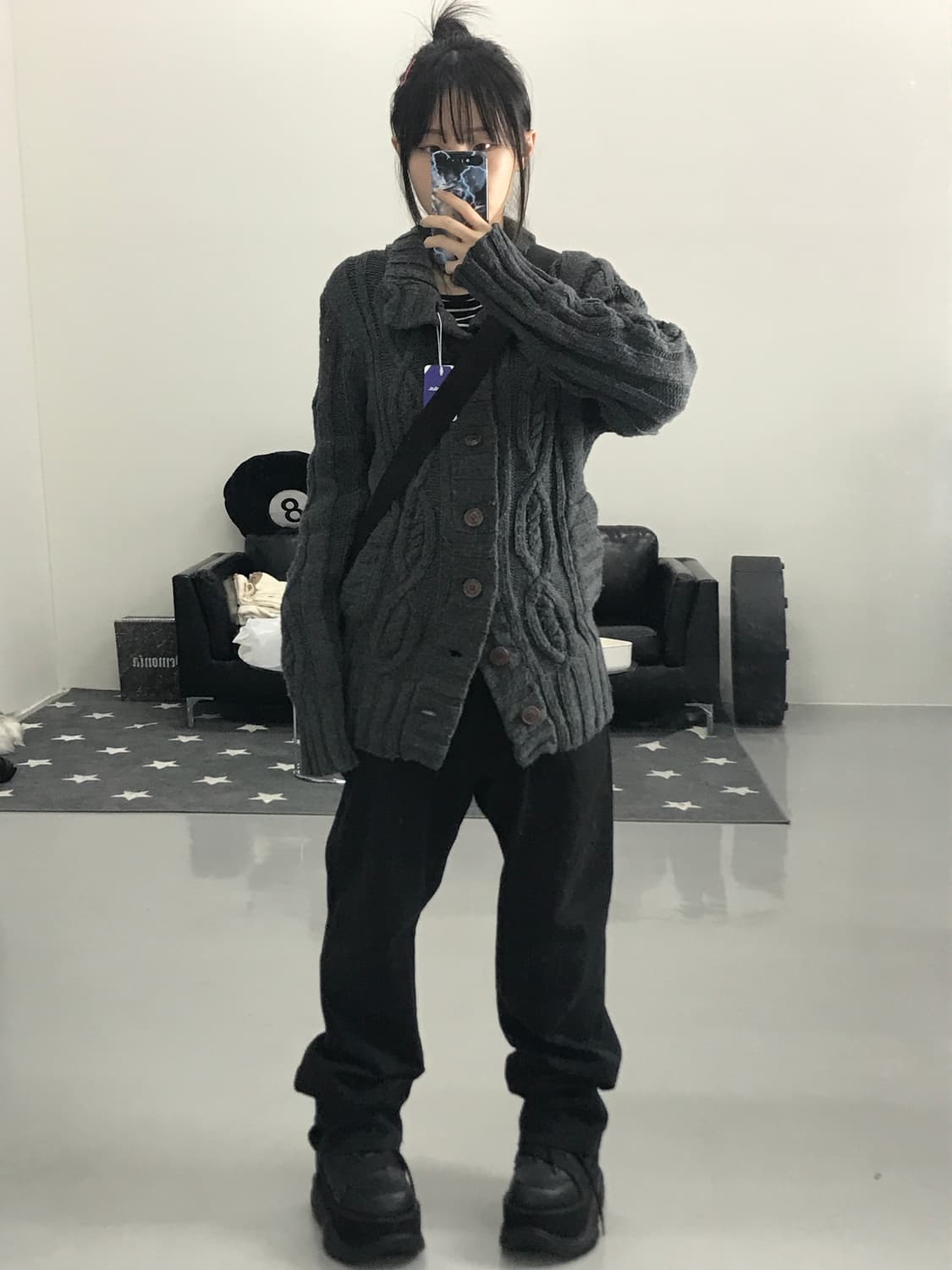 아베크롬비 그레이 코튼 가디건 상품이미지1