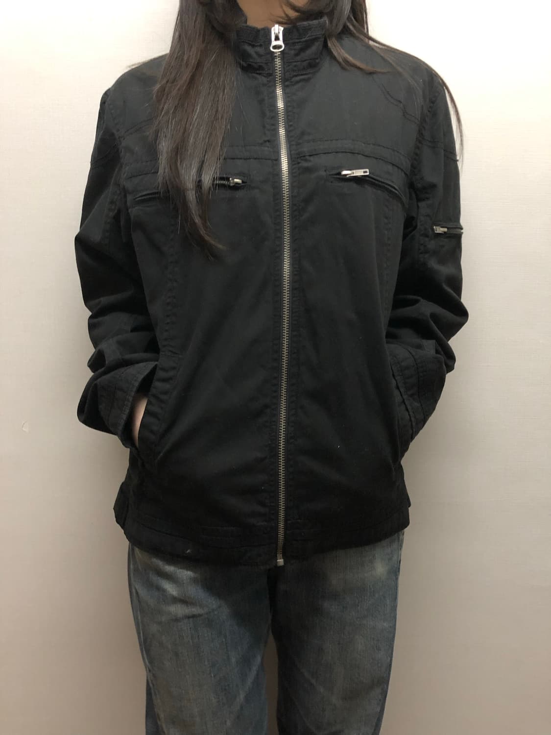 빈티지 블랙 펑크 자켓 상품이미지3