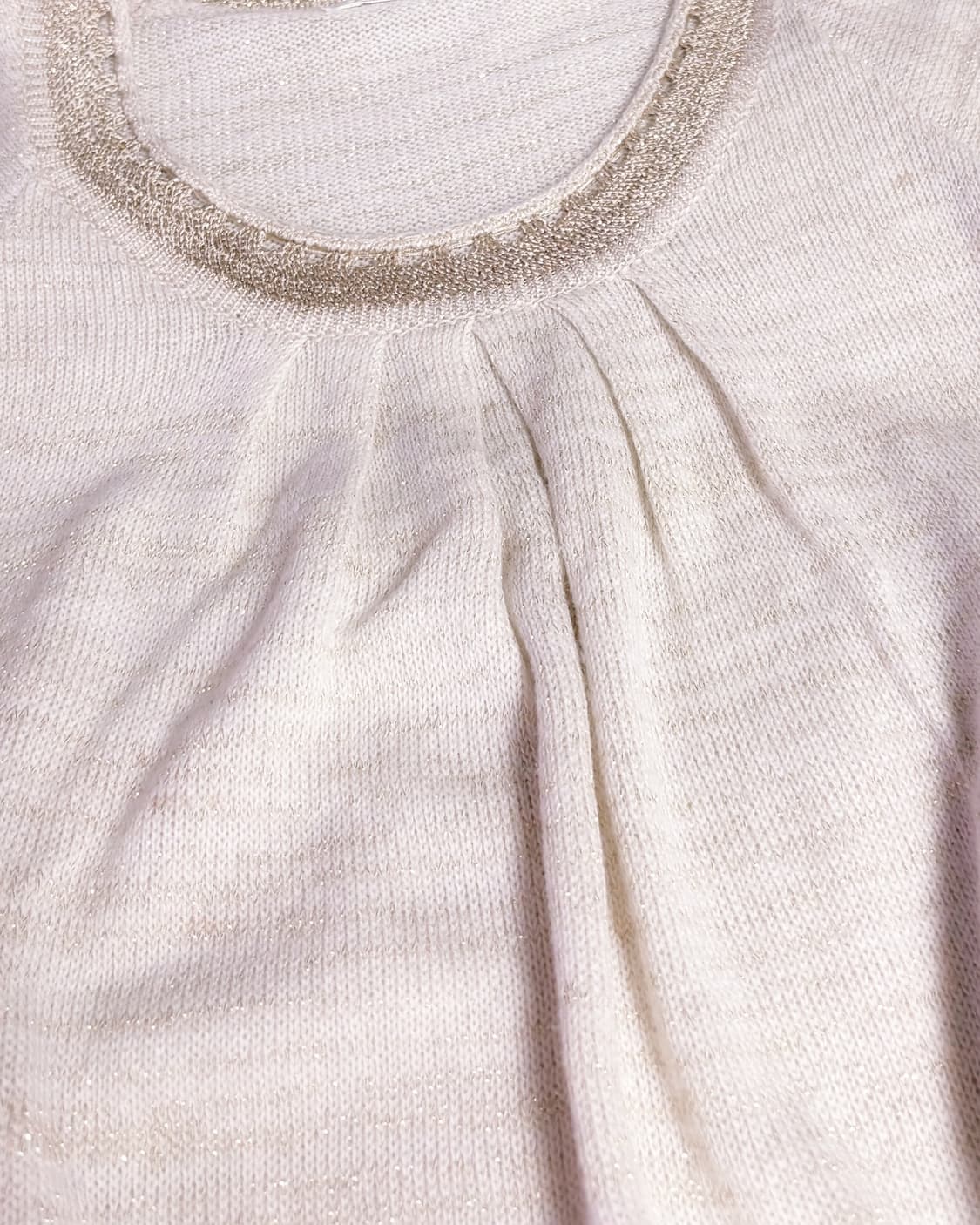 으른갸루 퍼프 소매 포인트 딱붙 유넥 금사 포인트 니트 원피스  상품이미지2