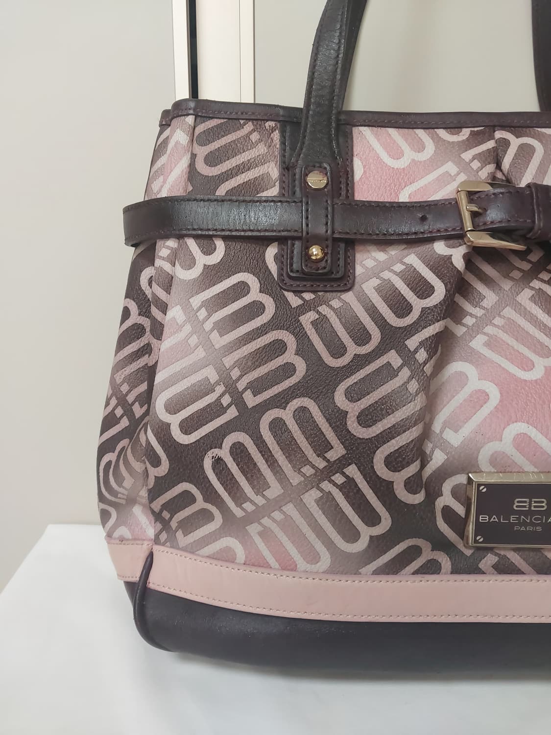 발렌시아가 00's 레더 숄더백 (금강) 상품이미지4