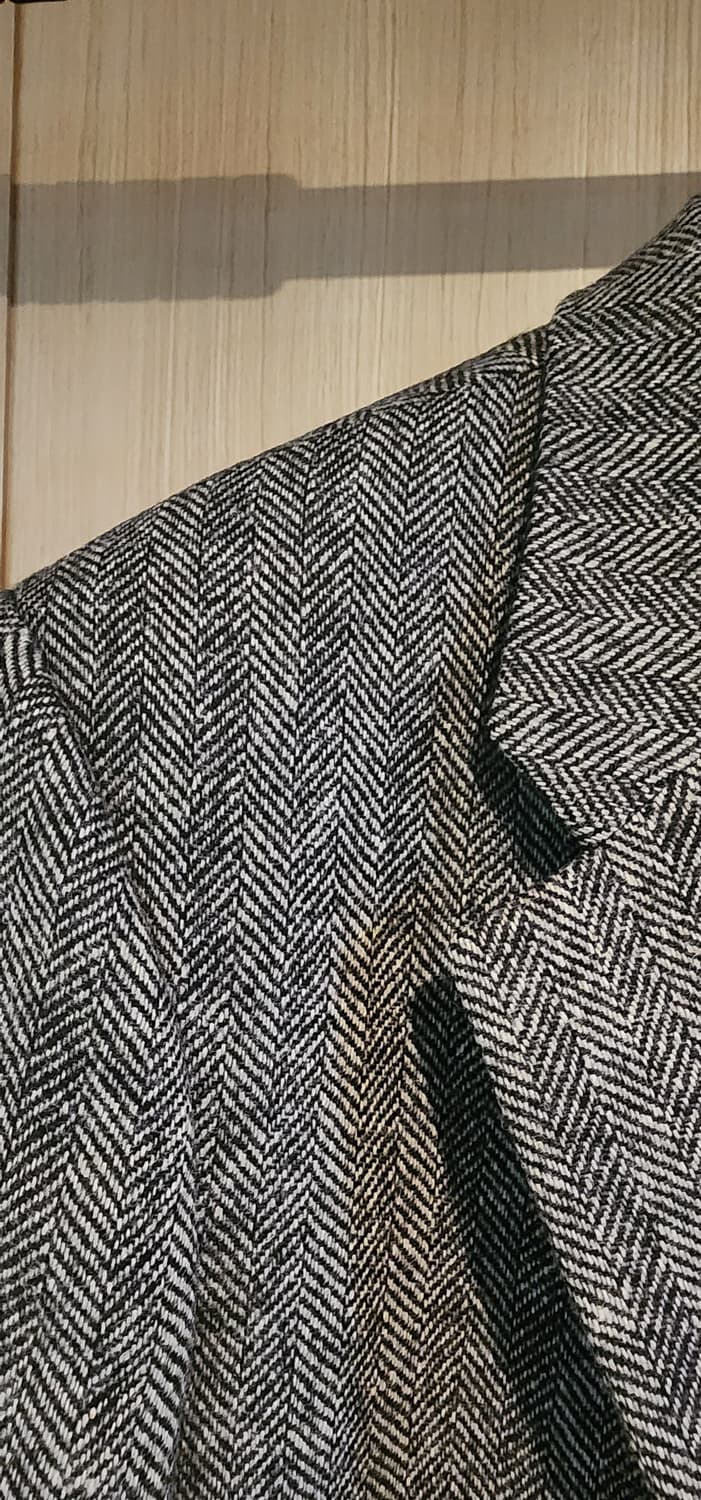 그레이 헤링본 트위드자켓 XL 상품이미지3