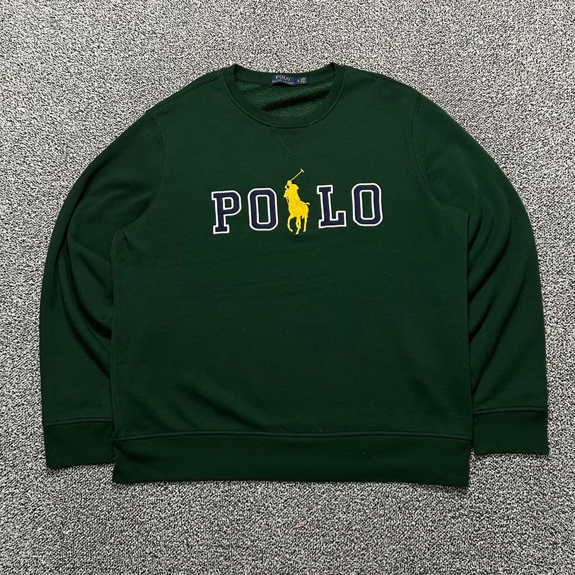 폴로 랄프로렌(POLO RalphLauren) 그린 스펠로고 맨투맨 상품이미지1