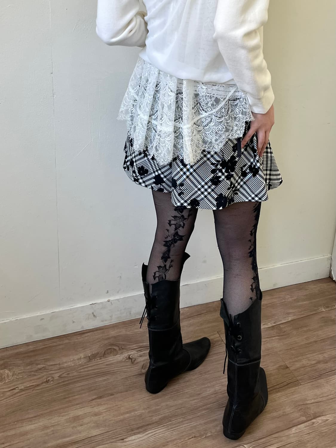 Clean2 화이트 레이스 후드집업 상품이미지6