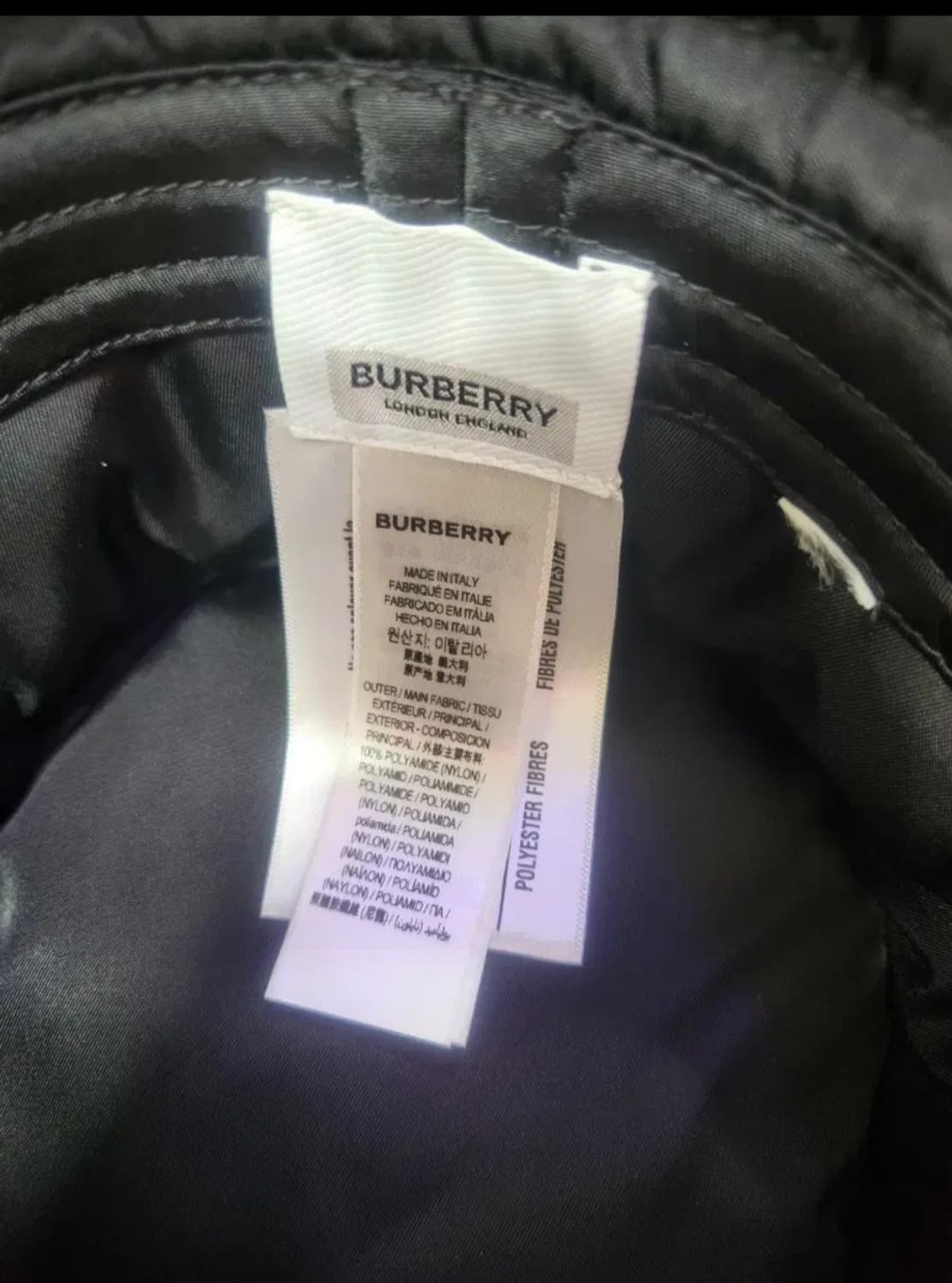 버버리 패디드 호스페리 버킷햇 블랙 상품이미지2