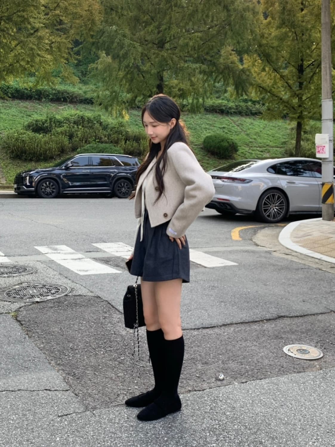 (새상품)더블 버튼 핸드메이드 숏 코트 상품이미지7