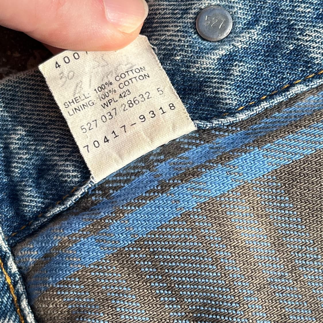 90s 리바이스 3rd 플란넬 라이닝 자켓 made in usa (L) 상품이미지7