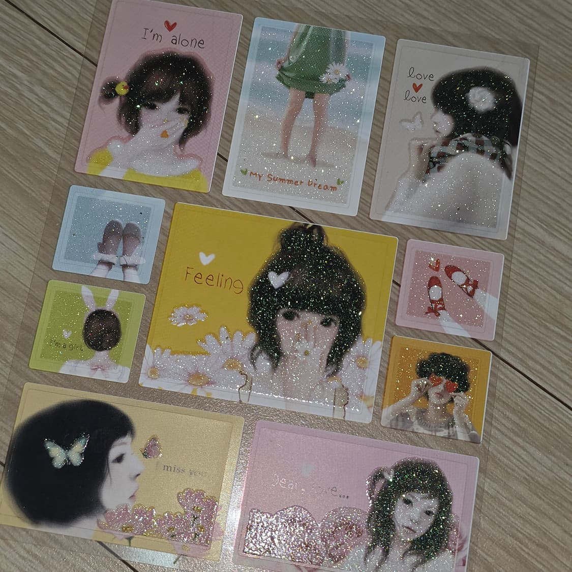 [고전문구 빈티지] 제니의 초상 스티커 3장 세트 레트로00s 상품이미지4