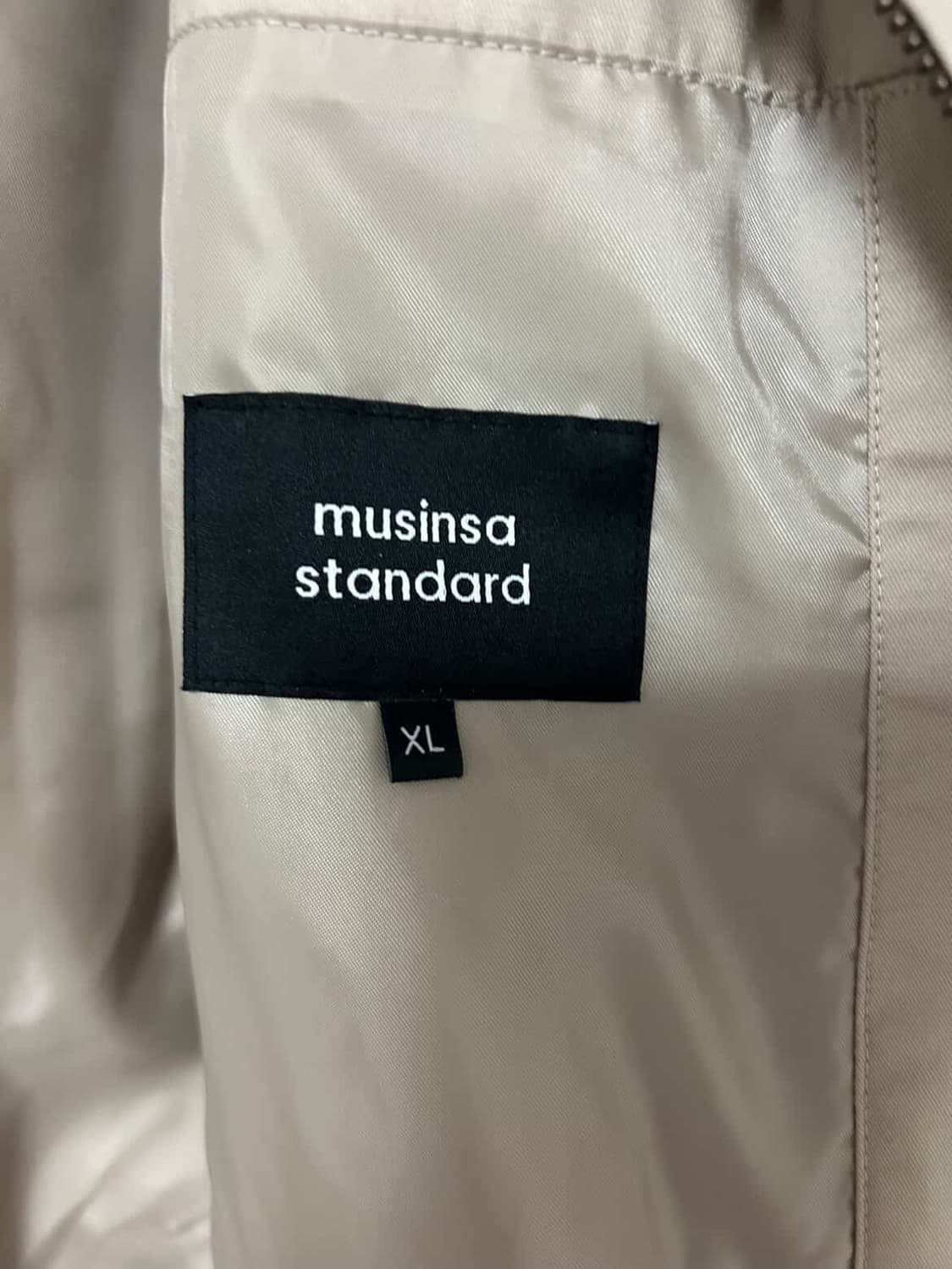 무신사 스텐다드 코튼 미니멀 블루종 재킷 베이지 XL 상품이미지2