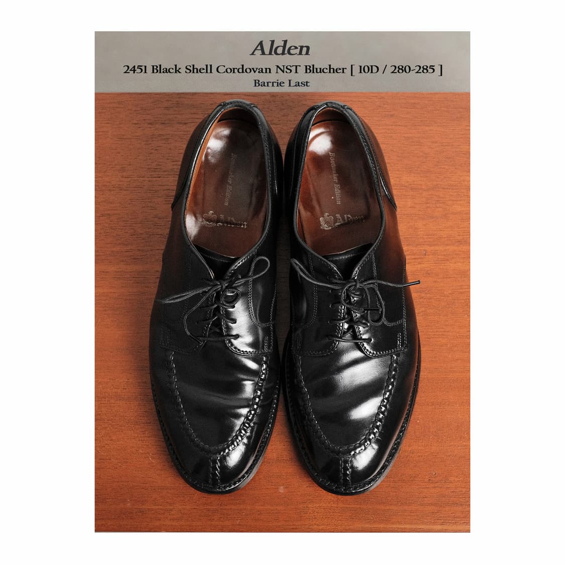 알든 2451 10D NST 블랙 코도반 더비 상품이미지1