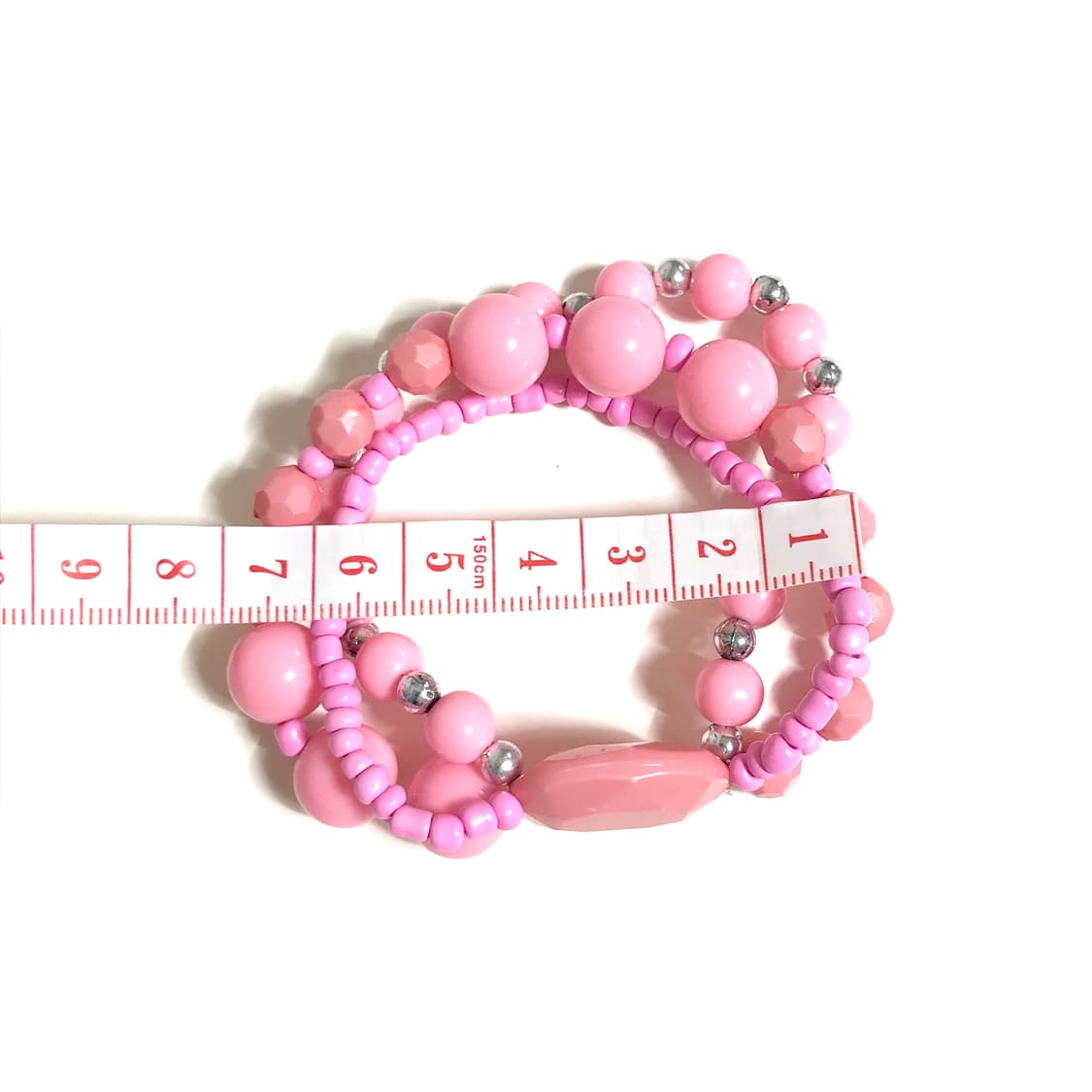 일본 빈티지 y2k 키치 갸루 팝 핑크 비즈 팔찌 히메갸루 오네갸루 상품이미지7
