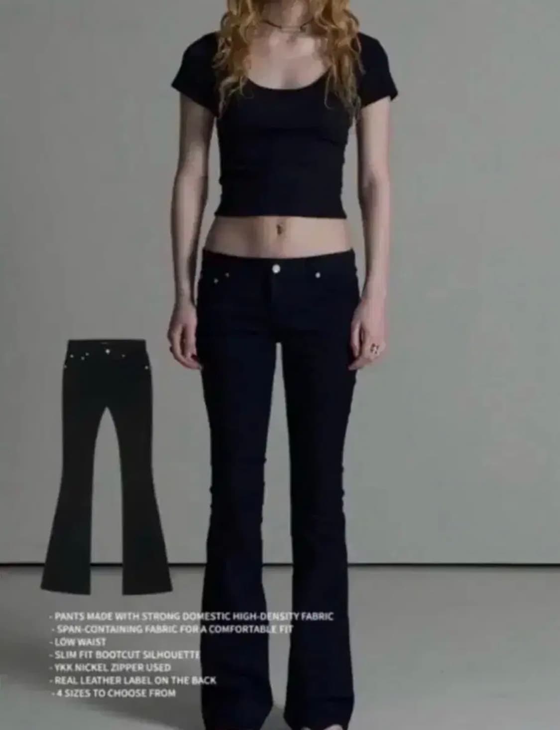 보헴서 미드라이즈 부츠컷 상품이미지2