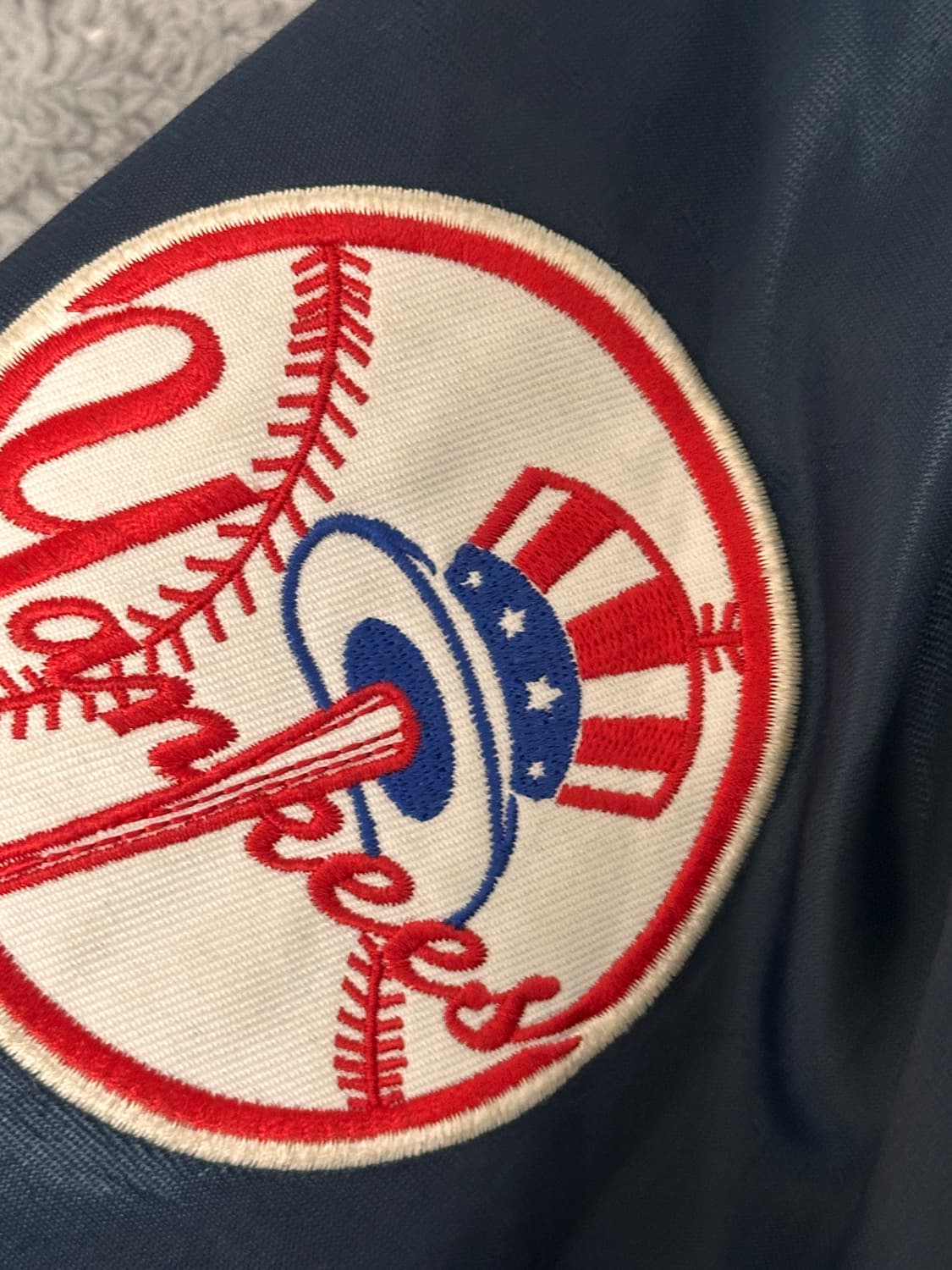 마제스틱 바시티자켓 야구점퍼 네이비 M 상품이미지4