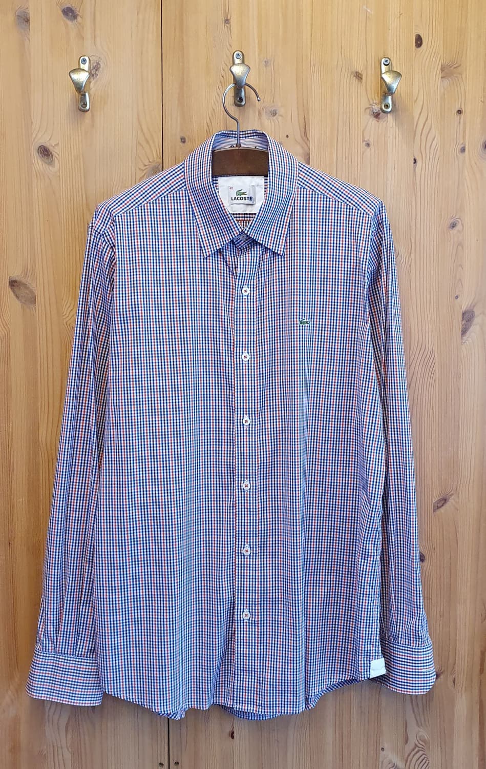 100.라코스테 스판 체크셔츠 상품이미지1