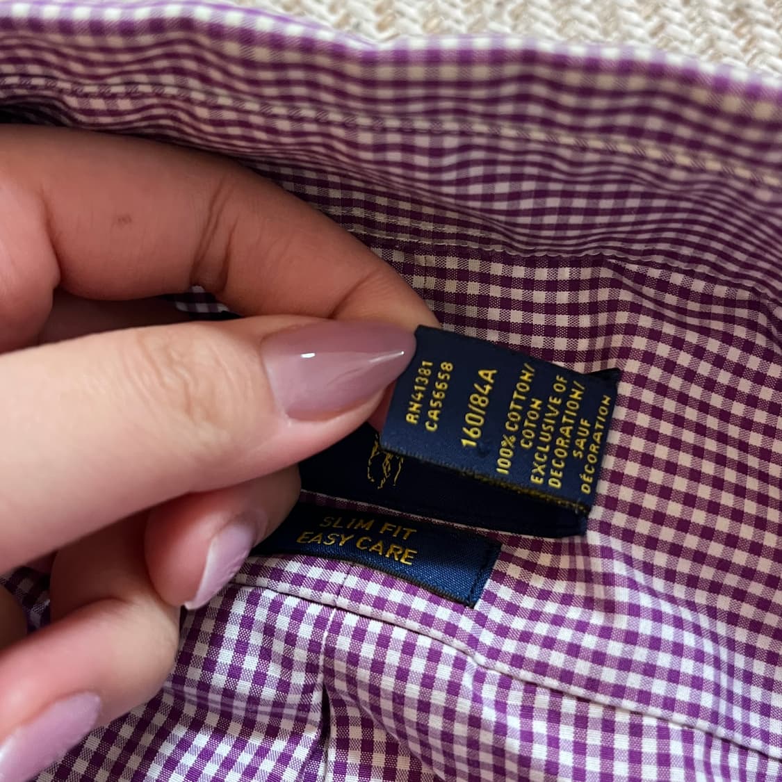 [정품] 폴로 플럼 / 버건디포니 체크 셔츠 [ 14 ] 상품이미지5