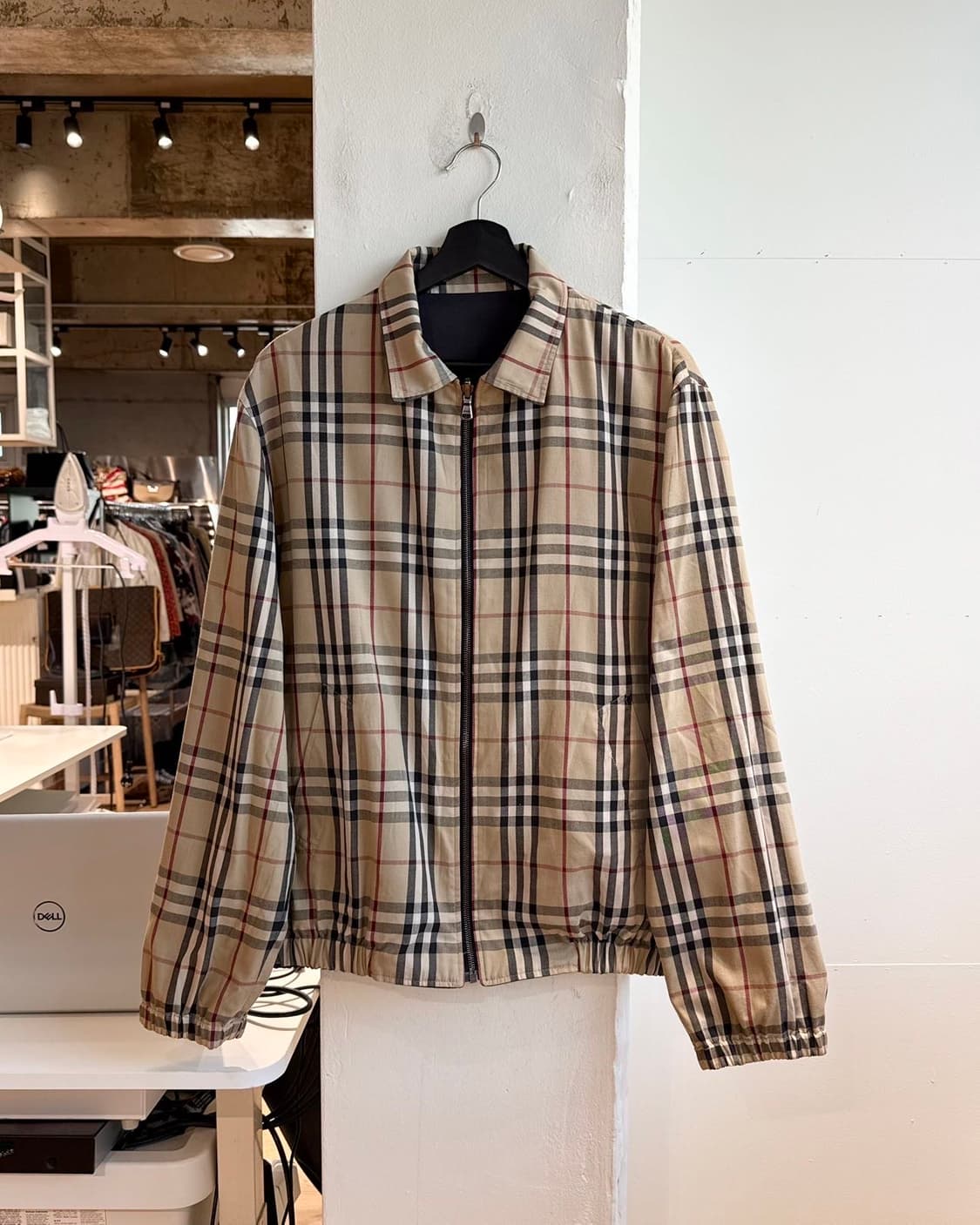 버버리 브라운 노바체크 리버시블 블루종 자켓  상품이미지2