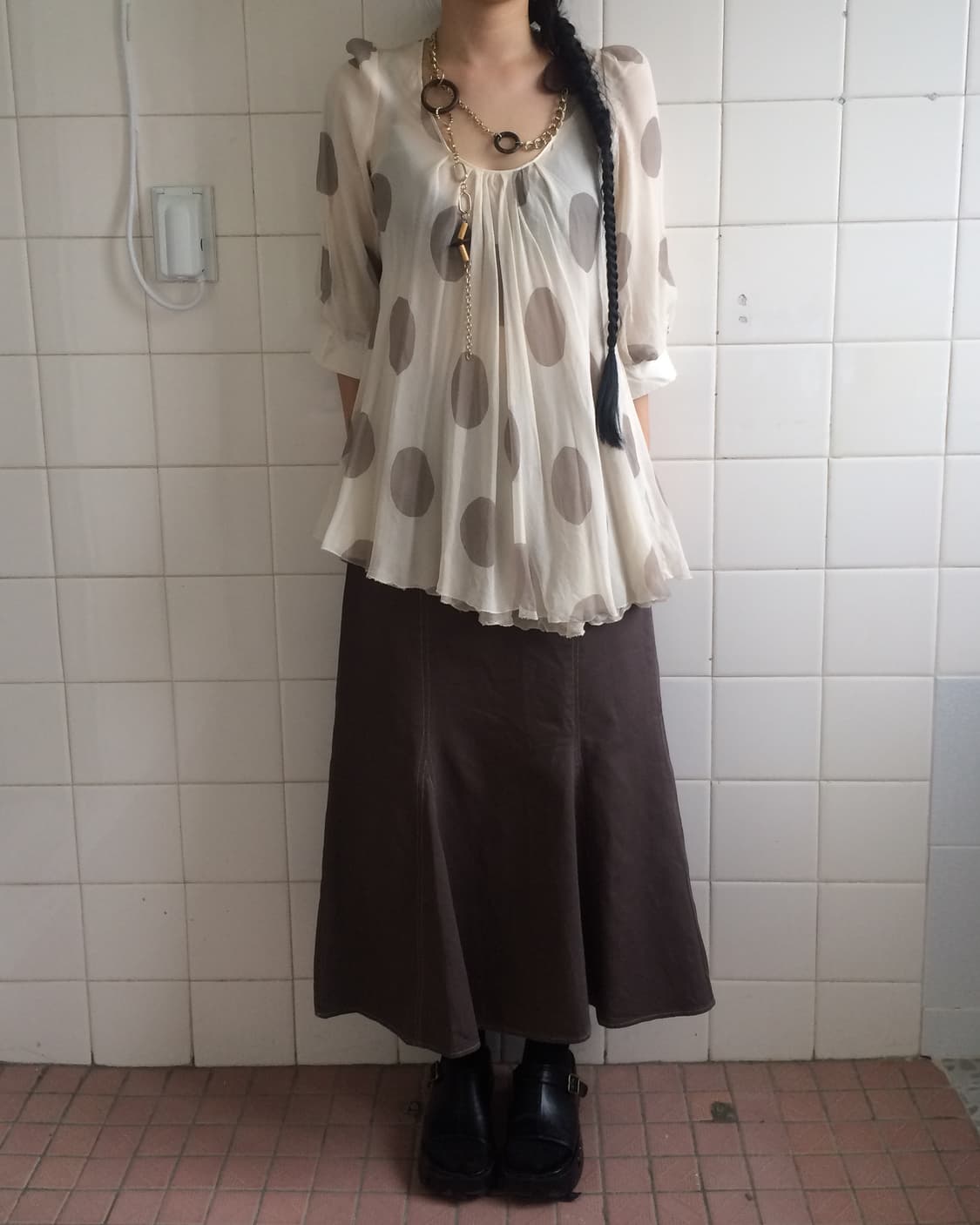 Flare long cotton skirt 상품이미지5