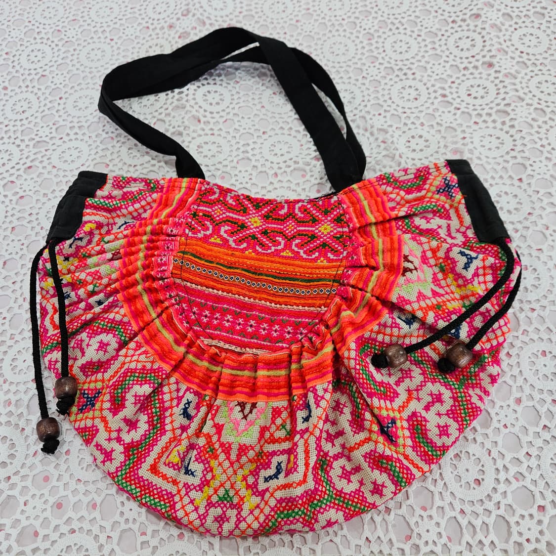 에스닉 자수 패브릭 숄더백 상품이미지4