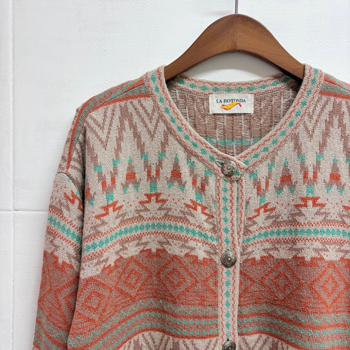90s LA ROTONDA 에스닉 치마요 가디건 상품이미지2