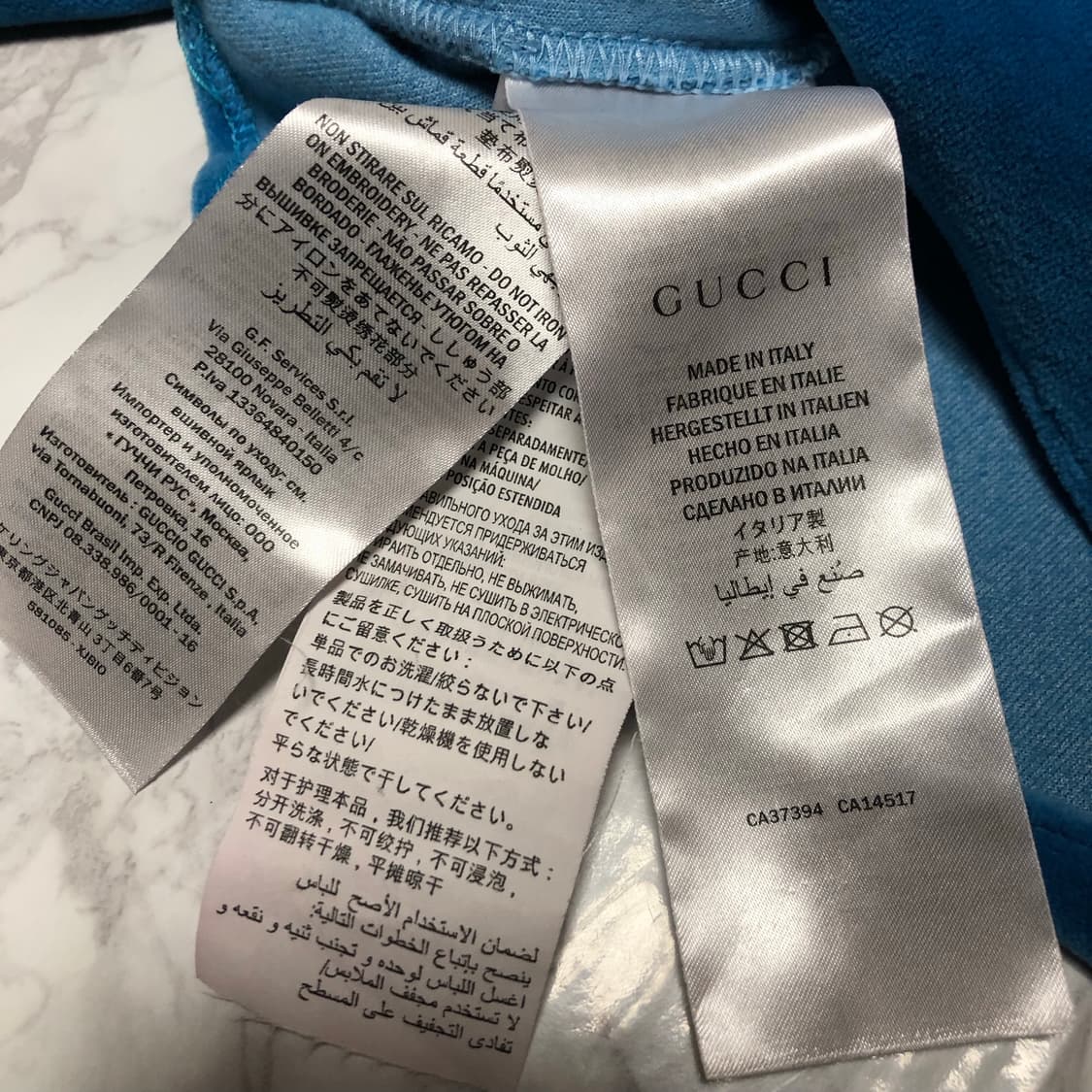 구찌 정품 벨벳 맨투맨 오버핏 크롭 티셔츠 상품이미지4