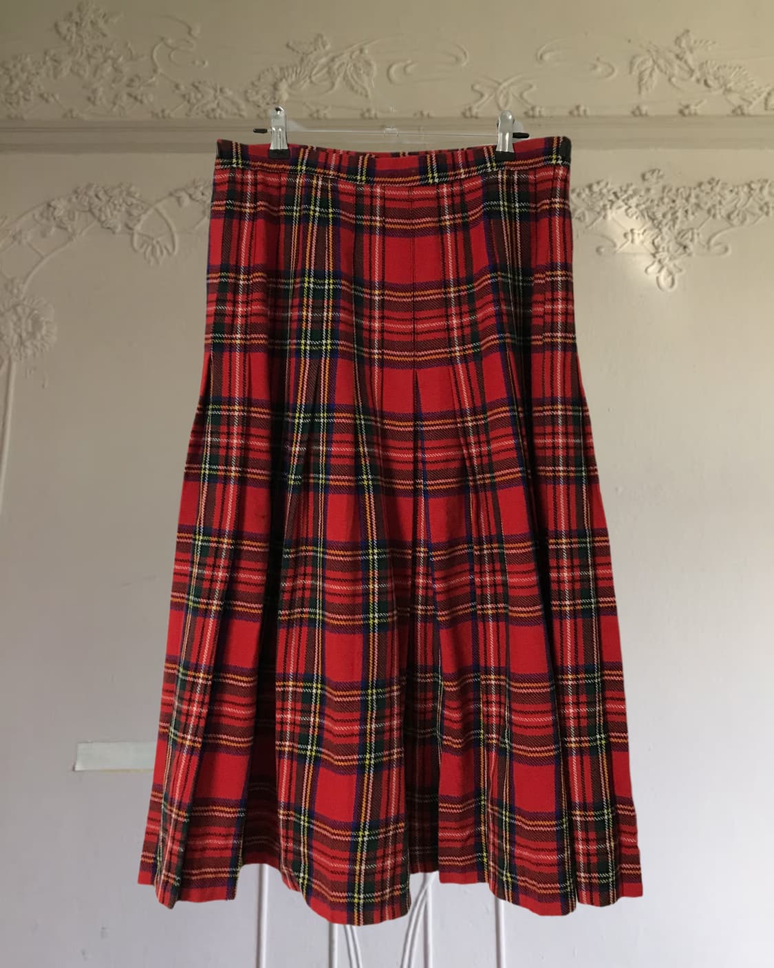 vintage check pattern wrap skirt (29inch 상품이미지8