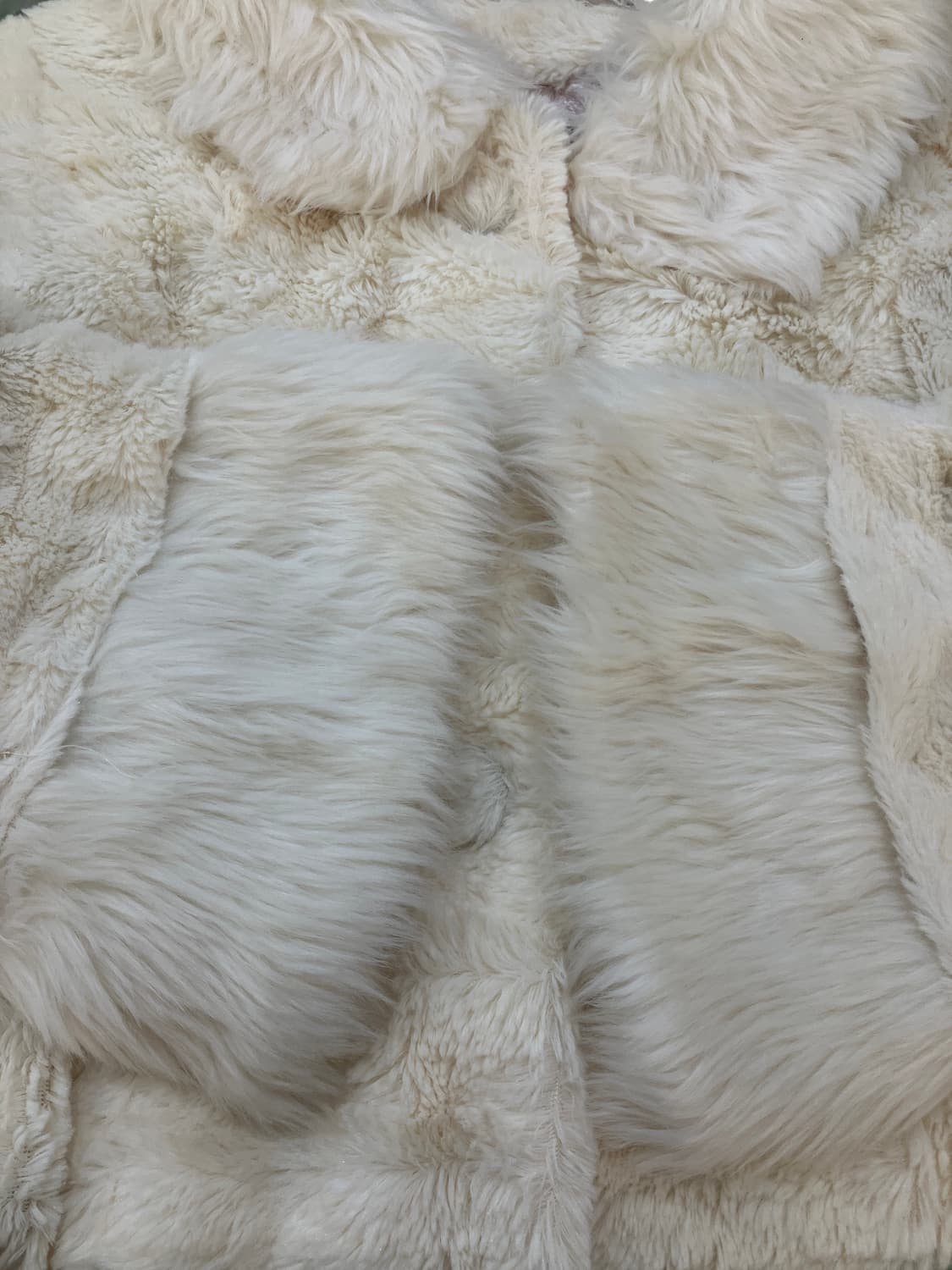 Fiapper 아이보리 퍼 크롭 자켓 L 상품이미지5