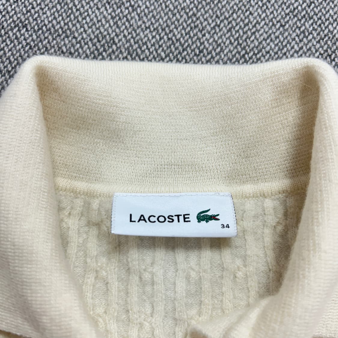 라코스테 우먼스 울 케이블 카라니트(34) 상품이미지2