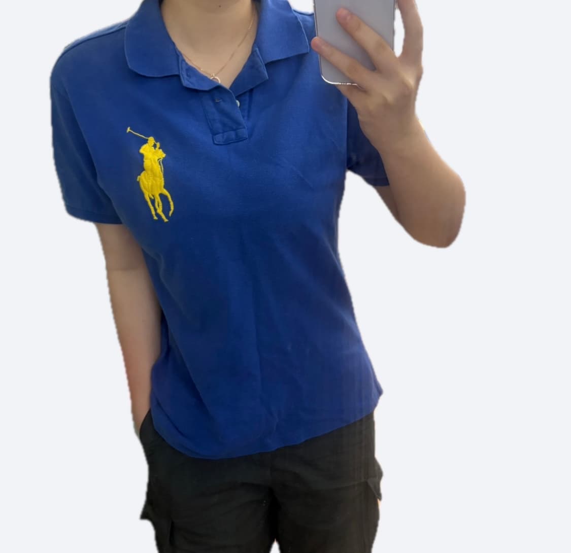 💙폴로 랄프로렌 옐로우 빅포니 커스텀핏 블루 카라티 PK티💙 상품이미지1