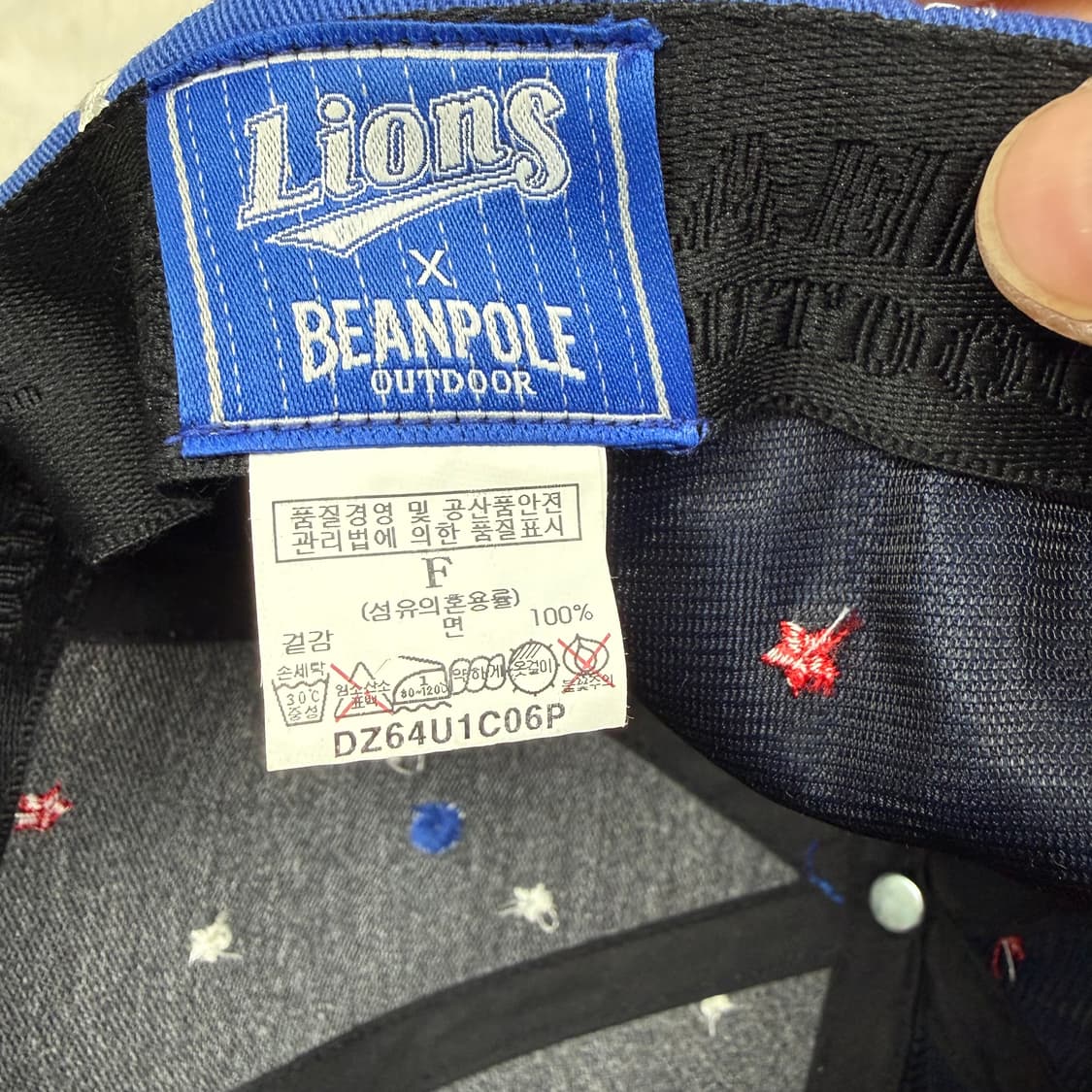 OS) 삼성라이온즈 X 빈폴 스냅백 블루 상품이미지6