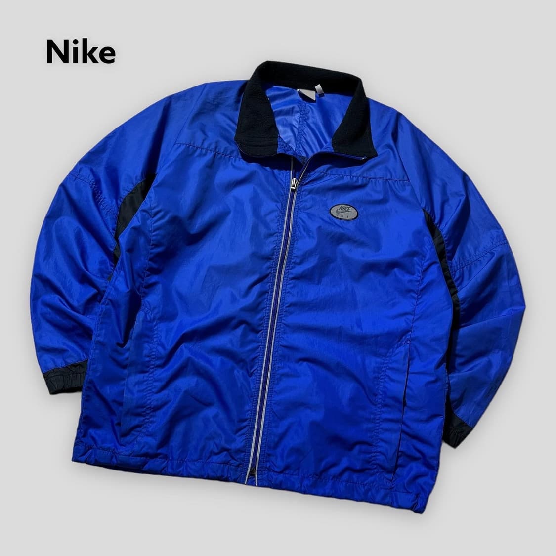 나이키 블루 배색 오버핏 스우시로고 바람막이 상품이미지1