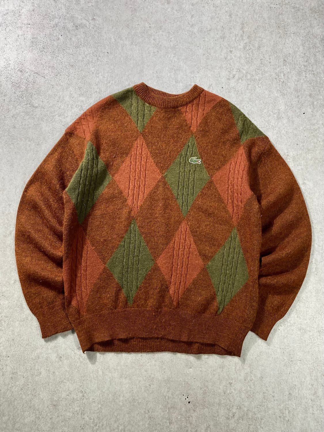 [95] 90s Lacoste 라코스테 빈티지 브라운 울 니트 상품이미지2