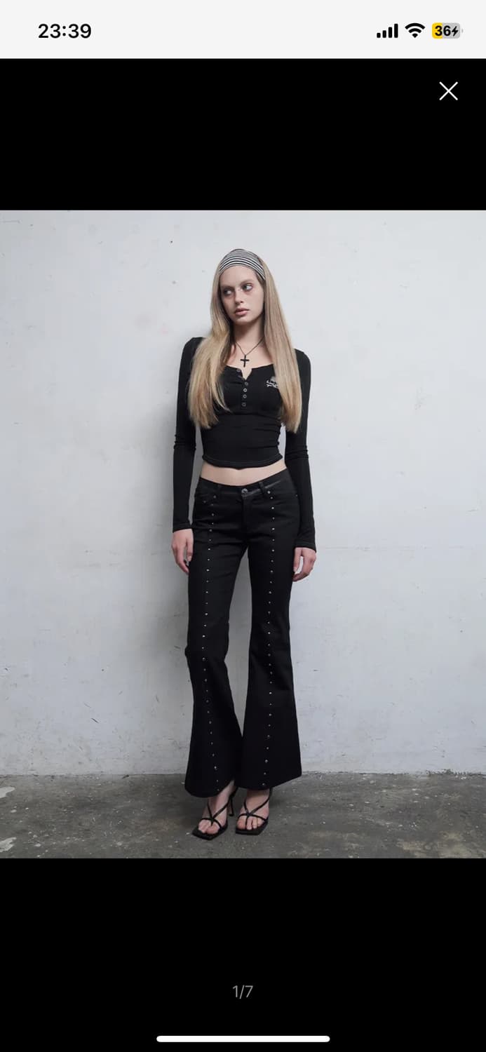 힐다 잼 스톤 부츠컷 팬츠 상품이미지1