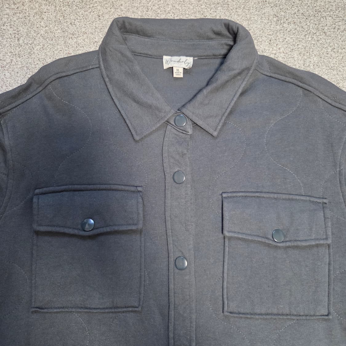 Wonderly 플란넬 셔츠 퀄팅패턴 셔켓 자켓 XL(105) 상품이미지2