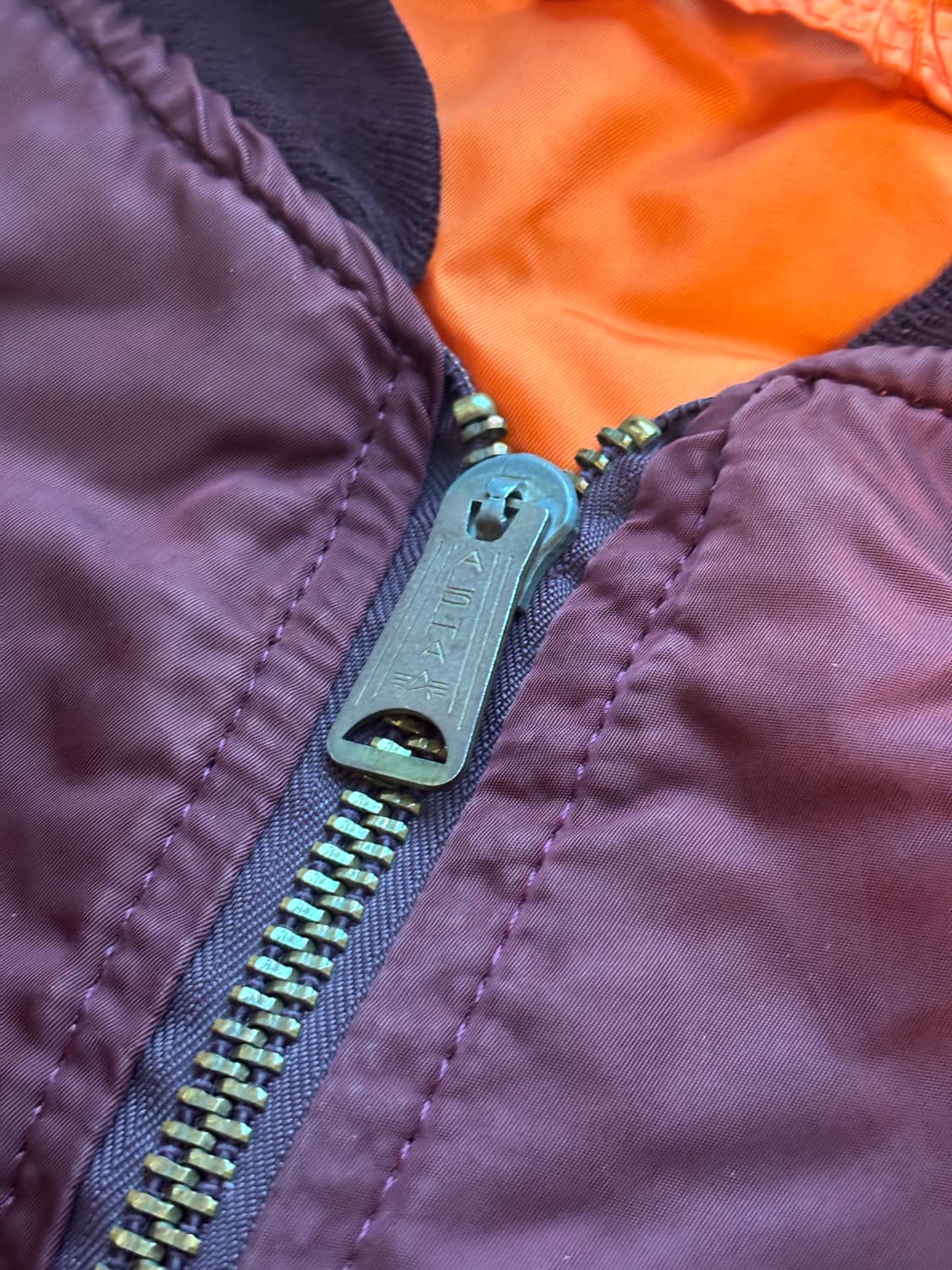 90s usa made ma-1 burgundy 상품이미지3