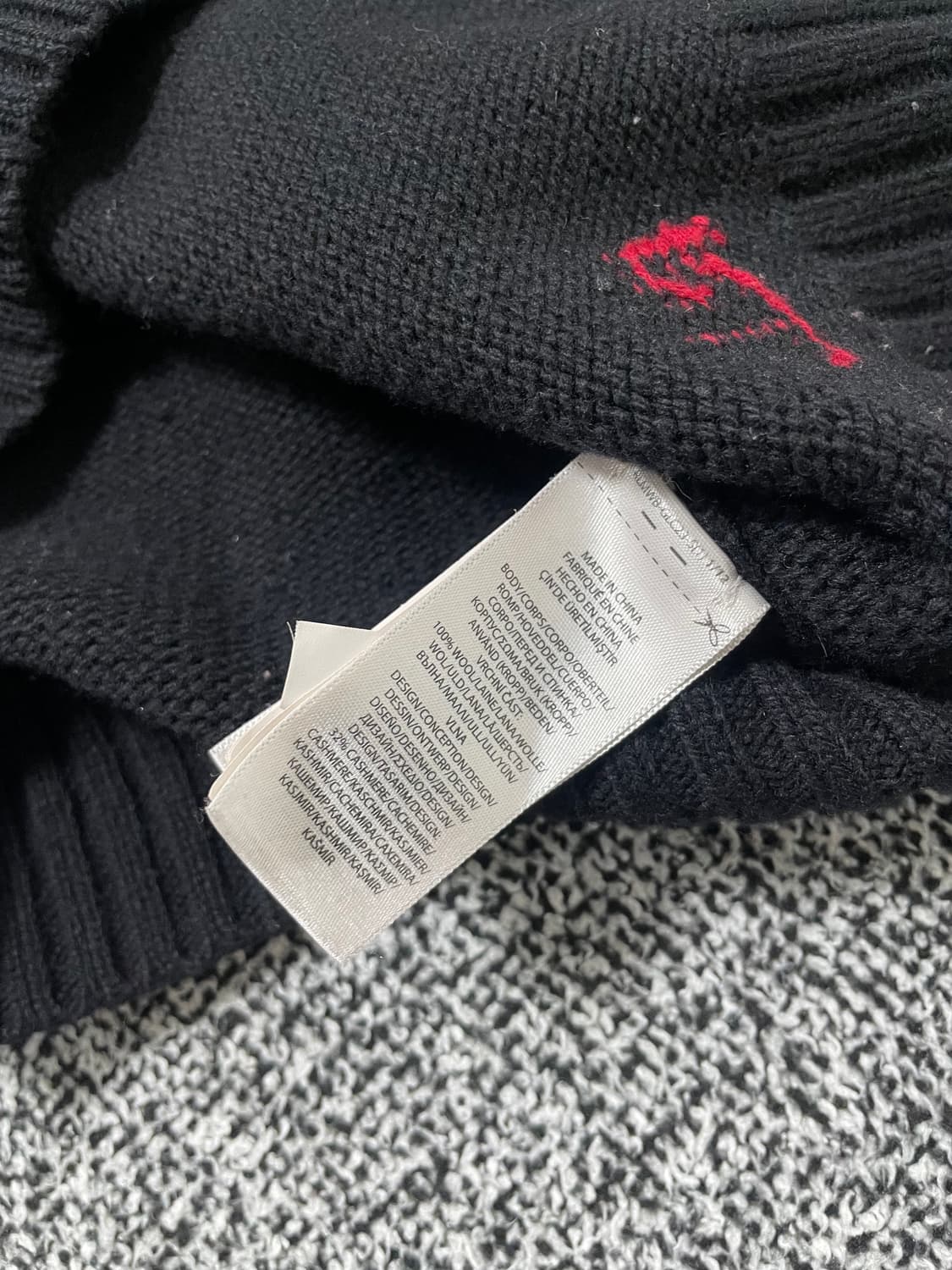 빈티지9. 폴로랄프로렌 마티니 베어 울 캐시미어 스웨터 니트 블랙 상품이미지4