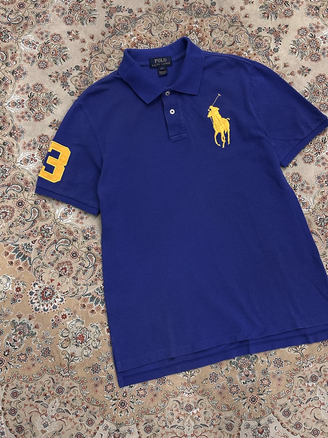 폴로 랄프로렌 블루/옐로우 빅포니 카라티  상품이미지4