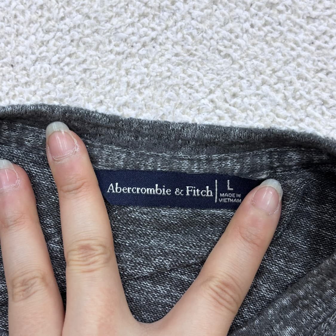 L 아베크롬비앤피치 빅로고 반팔 티셔츠 0401E 상품이미지3