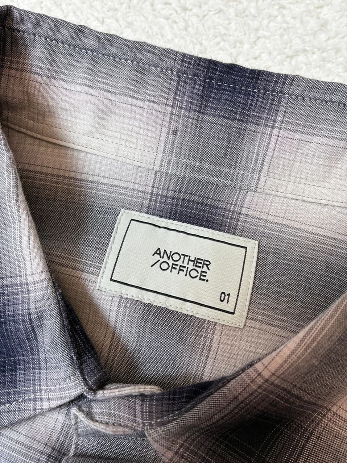 어나더오피스 24ss 릴렉스 옴브레 체크 셔츠 PN7717 상품이미지6