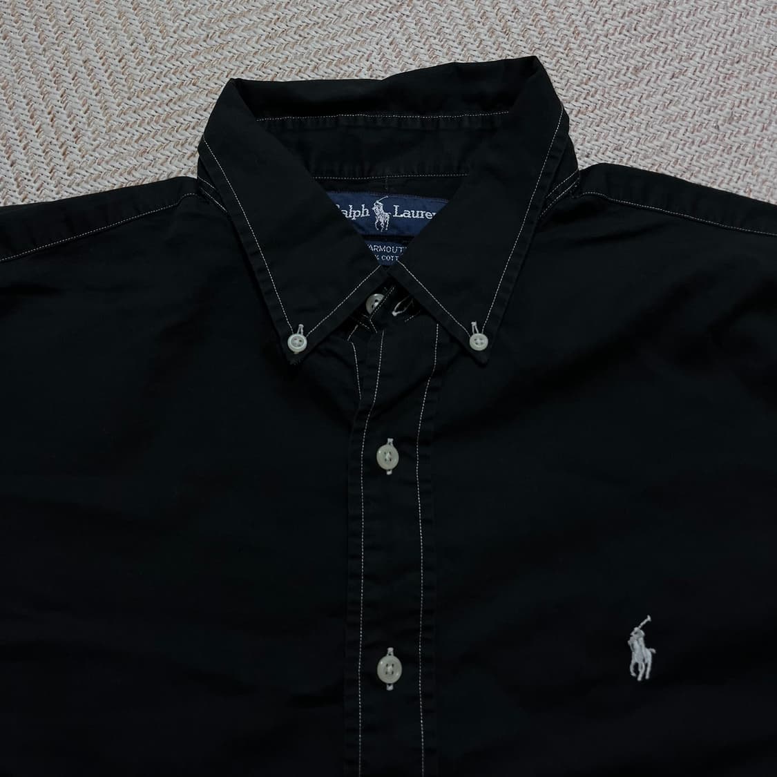 [정품] 폴로 블랙 / 화이트포니 스티치 셔츠 [ 16 ] 상품이미지3